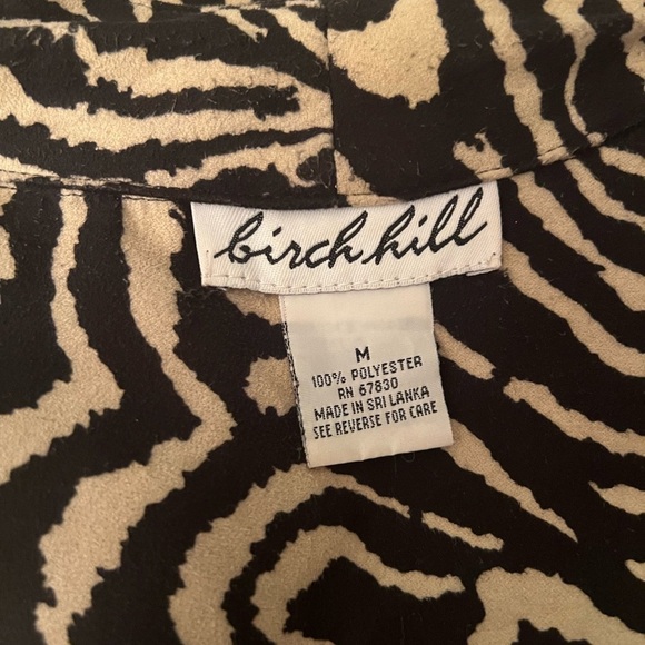 Birch Hill Animal Print Zip Up Jacket Zebra Pattern Long Sleeve Retro Y2K Style - Picture 5 of 5